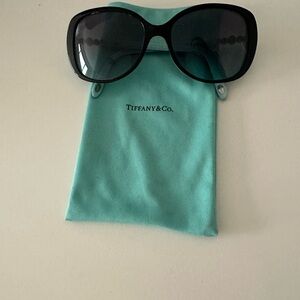 Tiffany & Co. Black Sunglasses with Teal Case